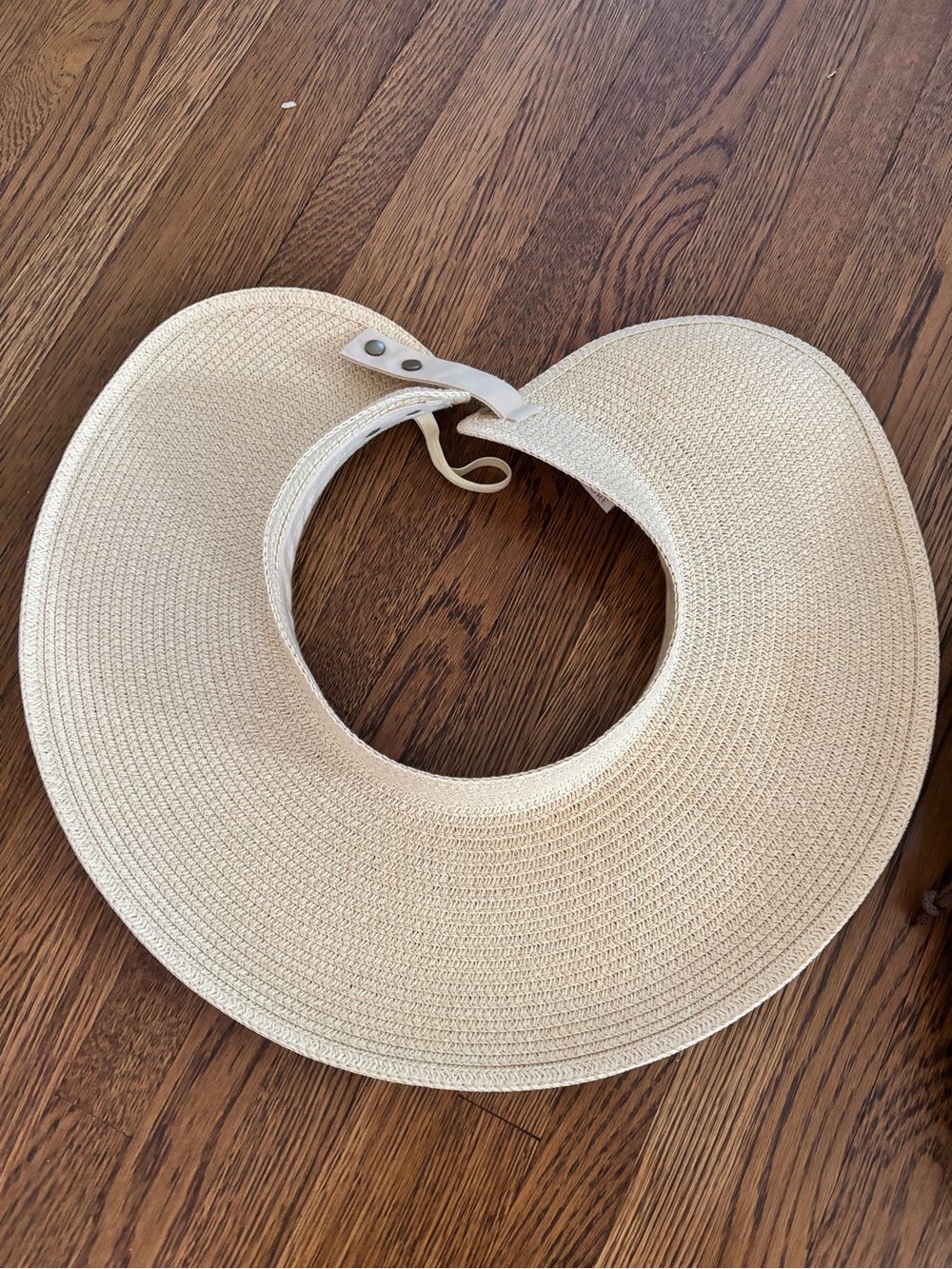 Shade & Shore Cream Open-Top Straw Visor
